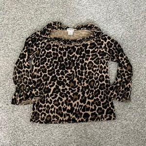 Crewcuts blouse with adorable animal print and ruffles